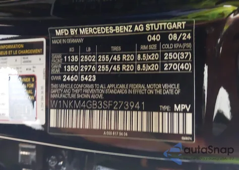 2025 Mercedes-Benz Glc 300 Suv from USA, damaged, VIN W1NKM4GB3SF273941